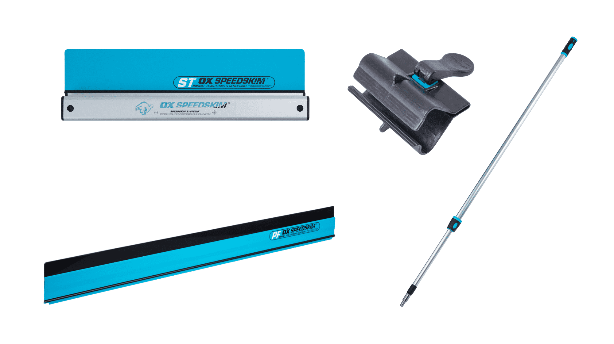 Speedskim ST 1200/600mm & Universal Pole Attachment Pro Super Saver Set OX Tools 
