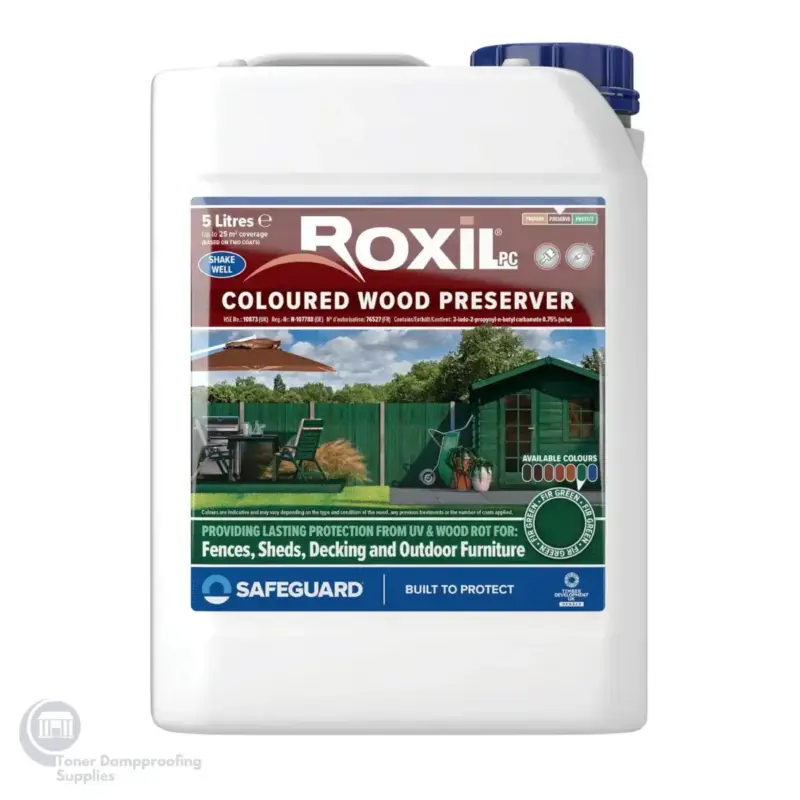 Roxil Coloured Wood Preserver Red Cedar RXL CWP RC &ndash; Toner Dampproofing Supplies Ltd (UK)